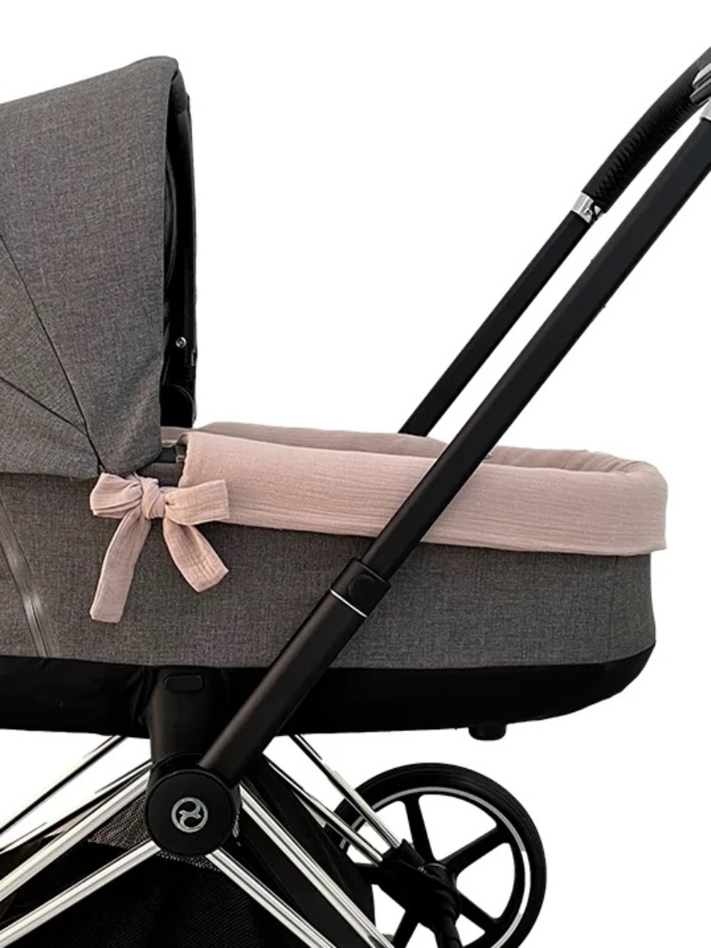 Mini Coton Carry Cot Cover + Fitted Sheet in Dusty Rose